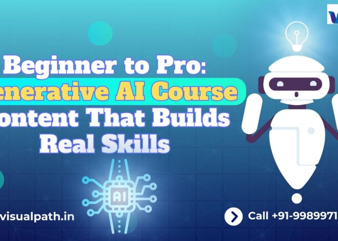 Beginner to Pro: Generative AI Course Content That Builds Real Skills